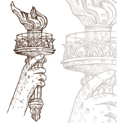 statue of liberty with torch © doom.ko