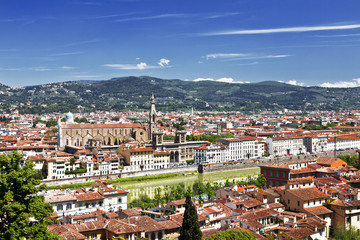 Panorama of Florence in Sunny day