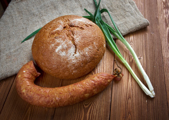 Turkey leg with baked  potatoes