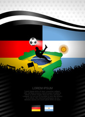 plakat fussball deutschland-argentinien I