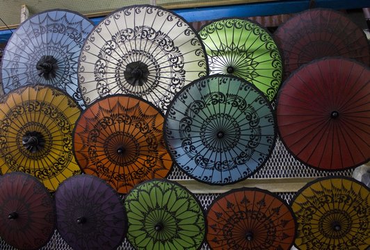 Typical Myanmar Umbrellas  