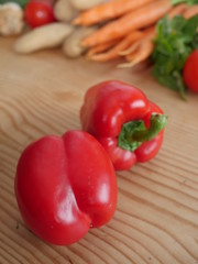 red bell pepper wood