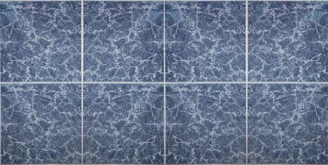 Fototapeta premium Blue patterned floor tiles.