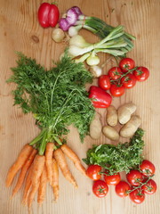 vegetables wood