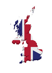 United Kingdom Flag Map