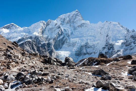 Nuptse and Khumbu Glacier from Gorak Shep