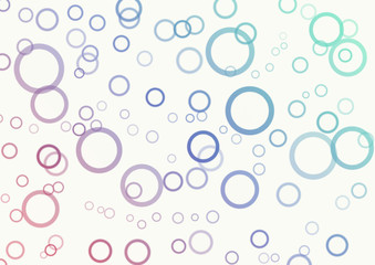 White background with colored circles
