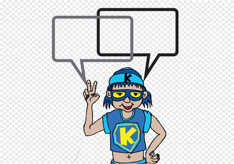 People thinking and peoples talking with dialog speech bubbles