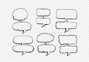 Sketch hand drawn bubble speech