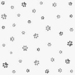 Seamless animal pattern of paw footprint - 67343123