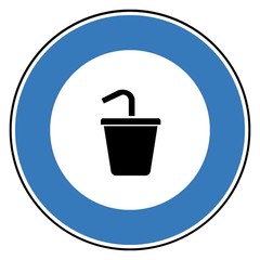 Gobelet de boisson dans un panneau	