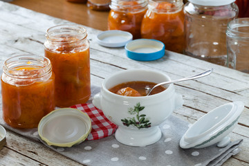 Apricots Marmalade Jars