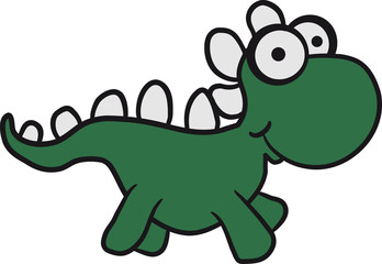 Fototapeta premium Süßes Kleiner Niedlicher Baby Dino Kind
