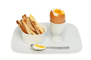 Boiled egg and soldiers