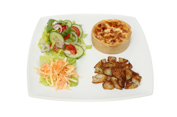 Quiche and salad