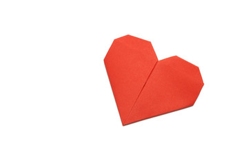 origami paper heart - obrazy, fototapety, plakaty