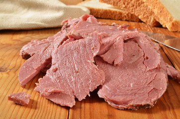 Sliced roast beef