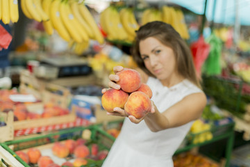 Young woman at the market
