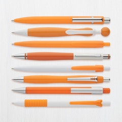 orange pens collection, with PS path