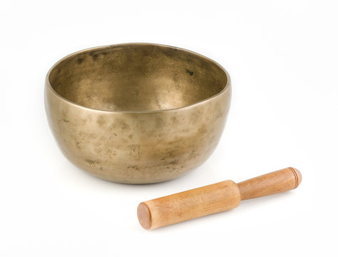 Hand Made Singing Bowl with Ringing Stick.
