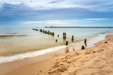 Beautiful beach at Baltic Sea in Poland