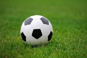 Fototapeta na wymiar Close-up soccer ball