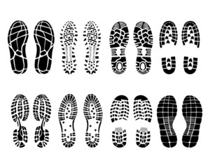 Various prints of shoes, vector Illustration