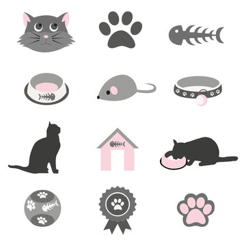 Pet icons set