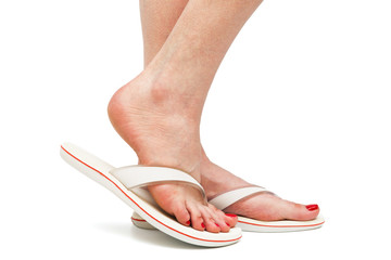 female foot in sandal