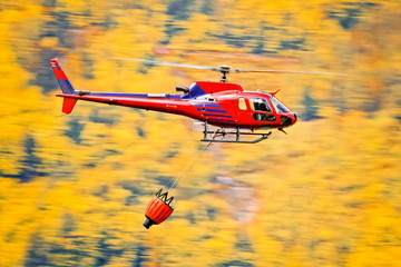 Hubschrauber im Waldbrand-Einsatz