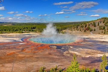 Grand Prismatic Spring In Yellowstone