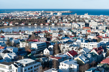 Birdeye view of Reykjavik