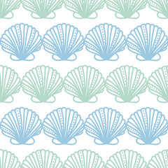Abstract seashels stripes seamless pattern background
