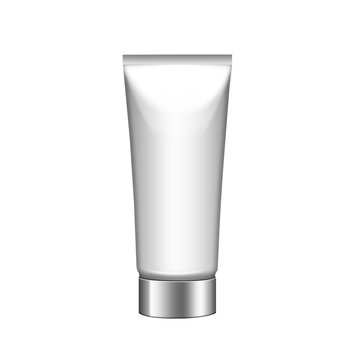 recommend clip art: Tube Of cream or gel grayscale silver white clean