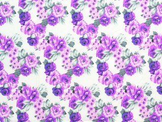 Floral background textile blinds.