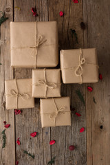 Rustic Wrapped Christmas Gifts