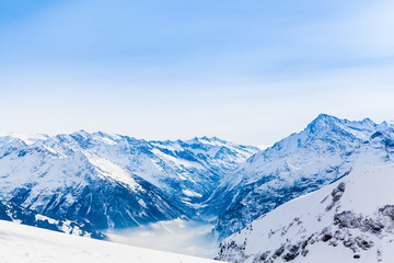 Alps mountain landscape. Winter landscape