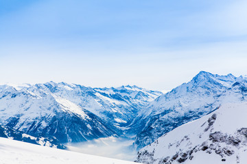 Fototapeta na wymiar Alps mountain landscape. Winter landscape