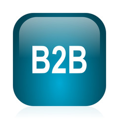 b2b blue glossy internet icon