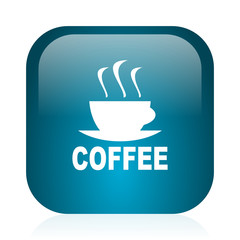 espresso blue glossy internet icon