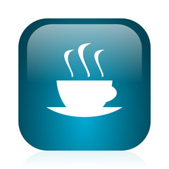 espresso blue glossy internet icon