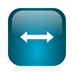 arrow blue glossy internet icon