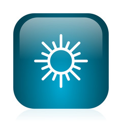 sun blue glossy internet icon