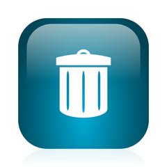 recycle blue glossy internet icon