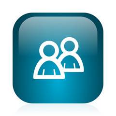 forum blue glossy internet icon