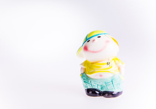 boy doll isolated on white background