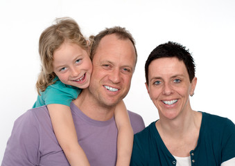 happy family with one daughter