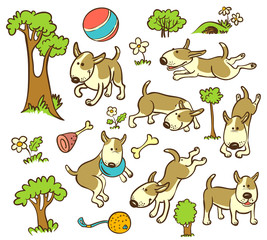 pattern with dogs