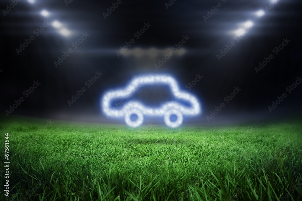 Aufkleber Composite image of cloud in shape of car