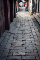 Fototapeta premium Flagstone alley in Zhouzhuang, China